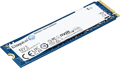Kingston NV3 1TB M.2 NVMe PCIe 4.0 Internal SSD – SNV3S/1000G Kingston NV3 1TB M.2 NVMe PCIe 4.0 Internal SSD – SNV3S/1000G
